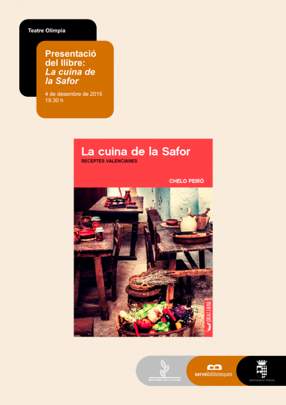 A Oliva, presentació del llibre “La cuina de la Safor” de Chelo Peiró