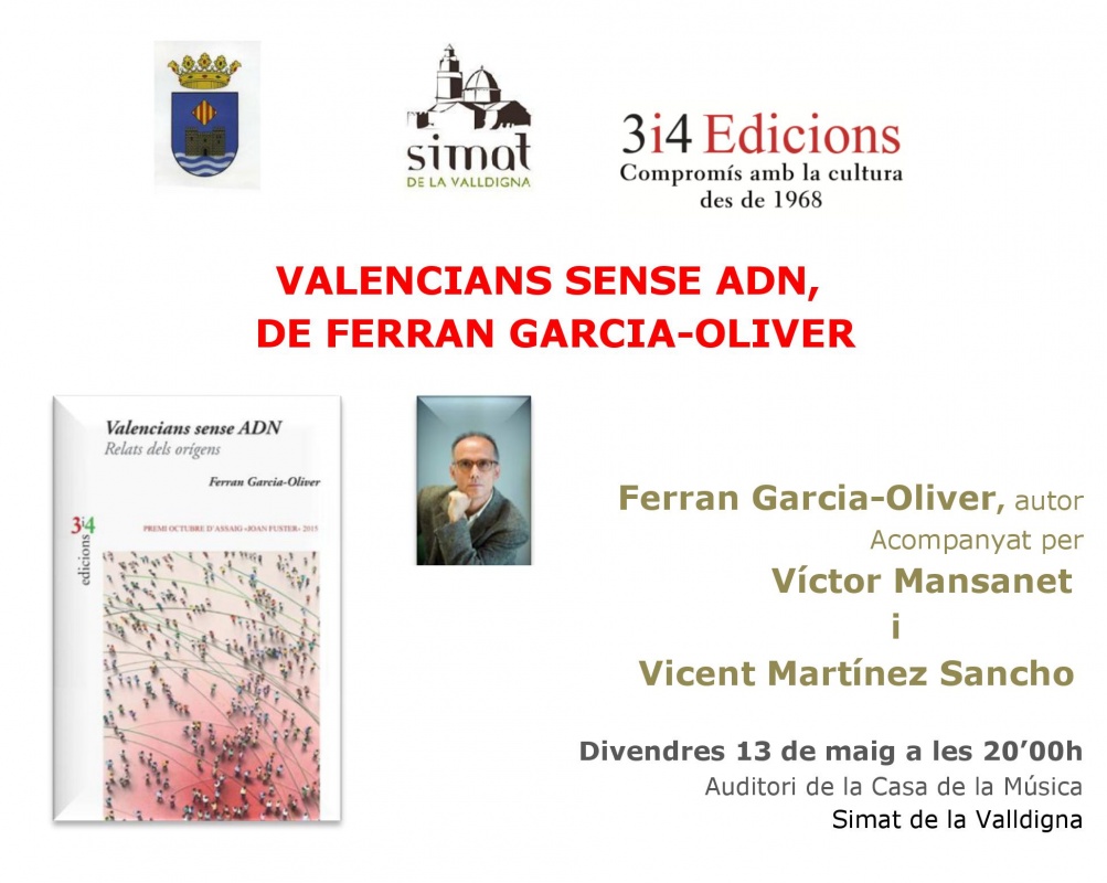 Presentació de “Valencians sense ADN”, de Ferran Garcia-Oliver