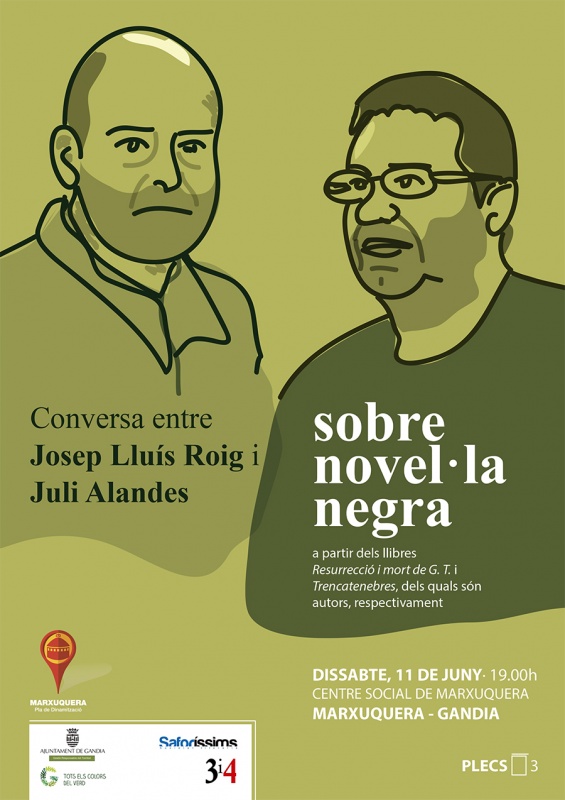 Josep Lluís Roig i Juli Alandes parlen de novel·la negra a la Marxuquera (Dissabte, 11 de juny, a les 19 h)